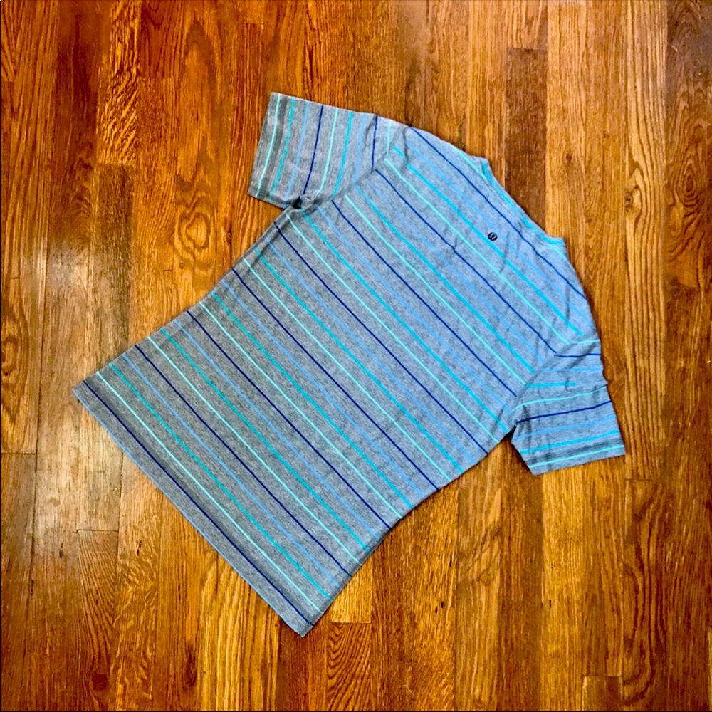 Lululemon Striped V-Neck Basic Tee - M - image 2